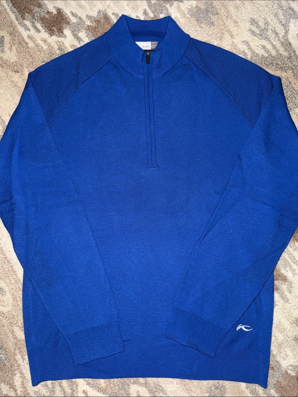 KJUS Golf 1/2 Zip Sweater in Deep Blue M